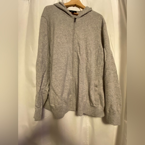 Lands' End Other - Lands’ End Men’s cashmere full zip hoodie size XXL - gray